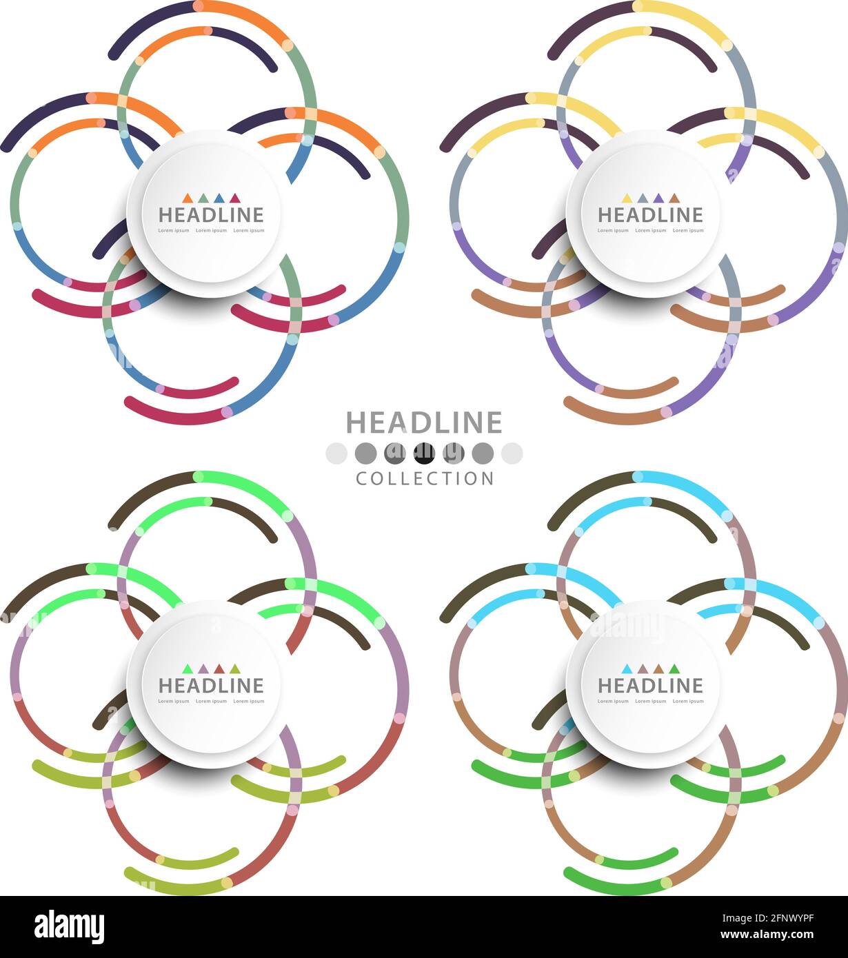 Brochure header colorful layout background template design Stock Vector