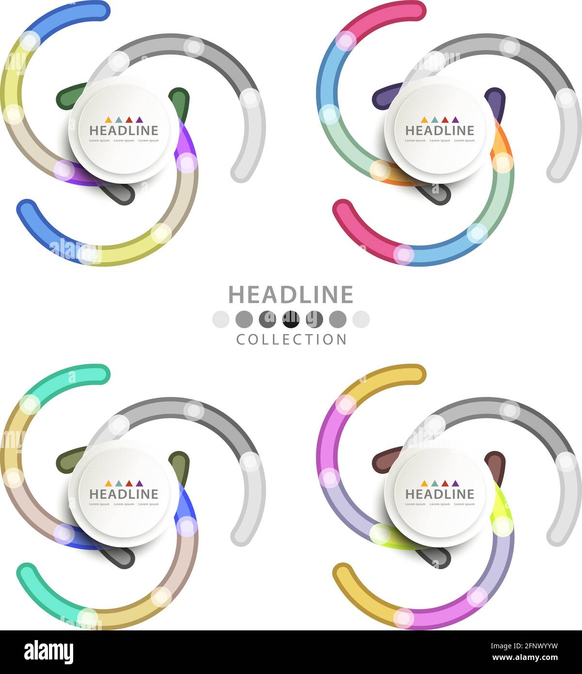 Brochure header colorful layout background template design Stock Vector