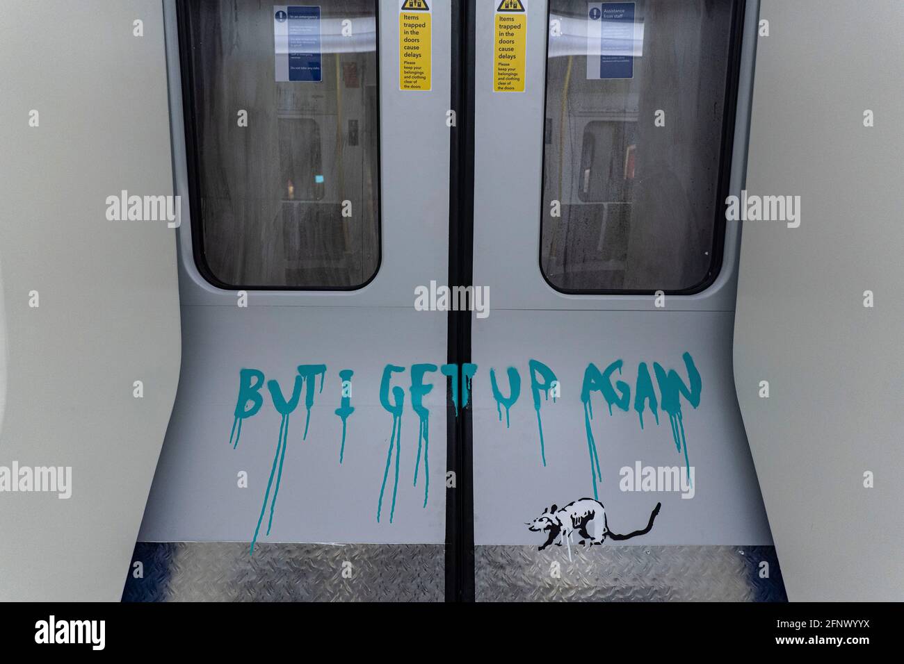 Banksy exhibition in STATION Berlin, first day after close in lockdown