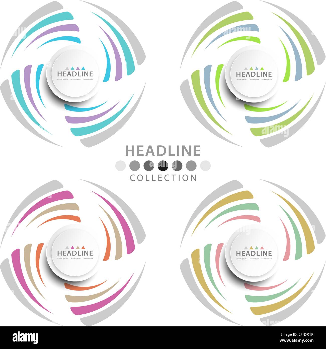 Brochure header colorful layout background template design Stock Vector