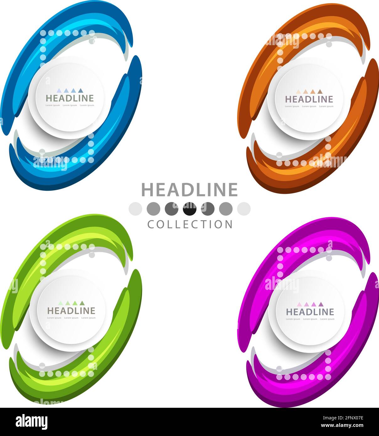 Brochure header colorful layout background template design Stock Vector