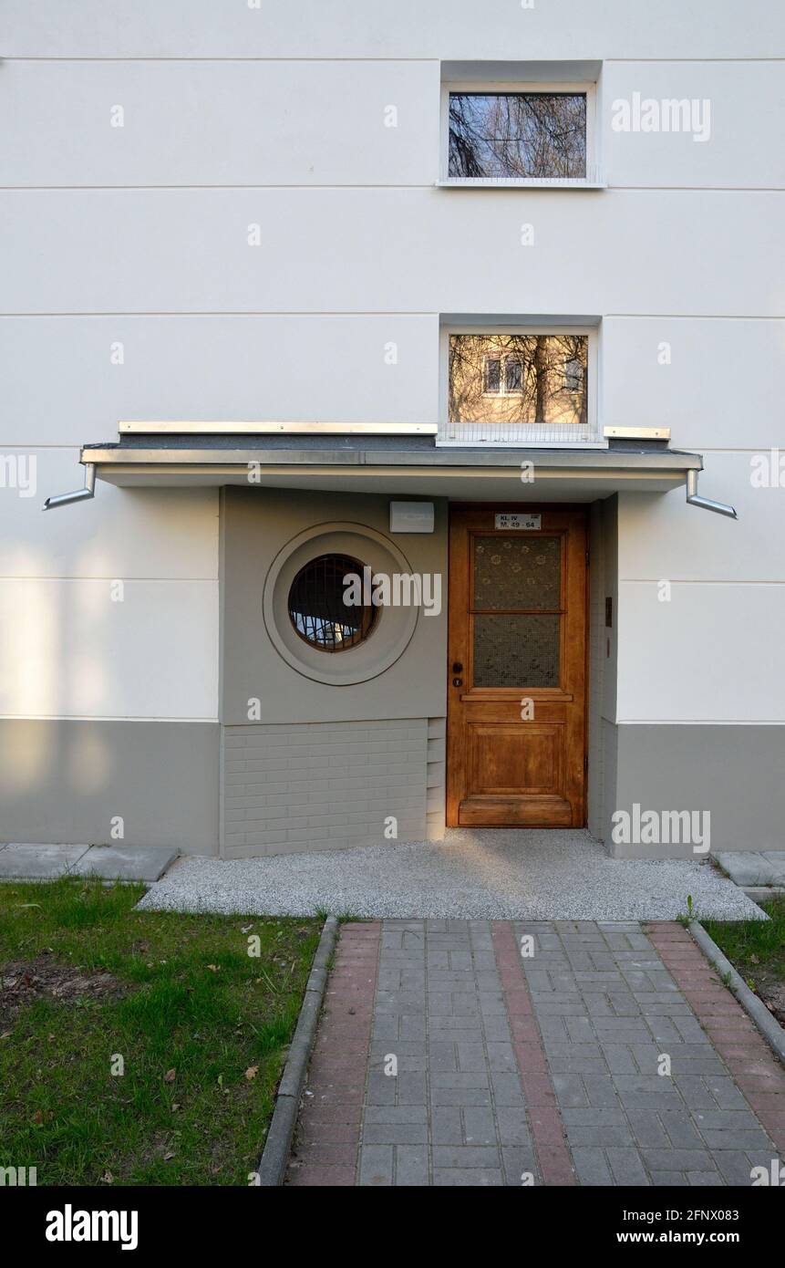 Front Door Of The Residential Building Of Warsaw Housing Cooperative Front Door Of The Residential Building Of Warsaw Housing Cooperative