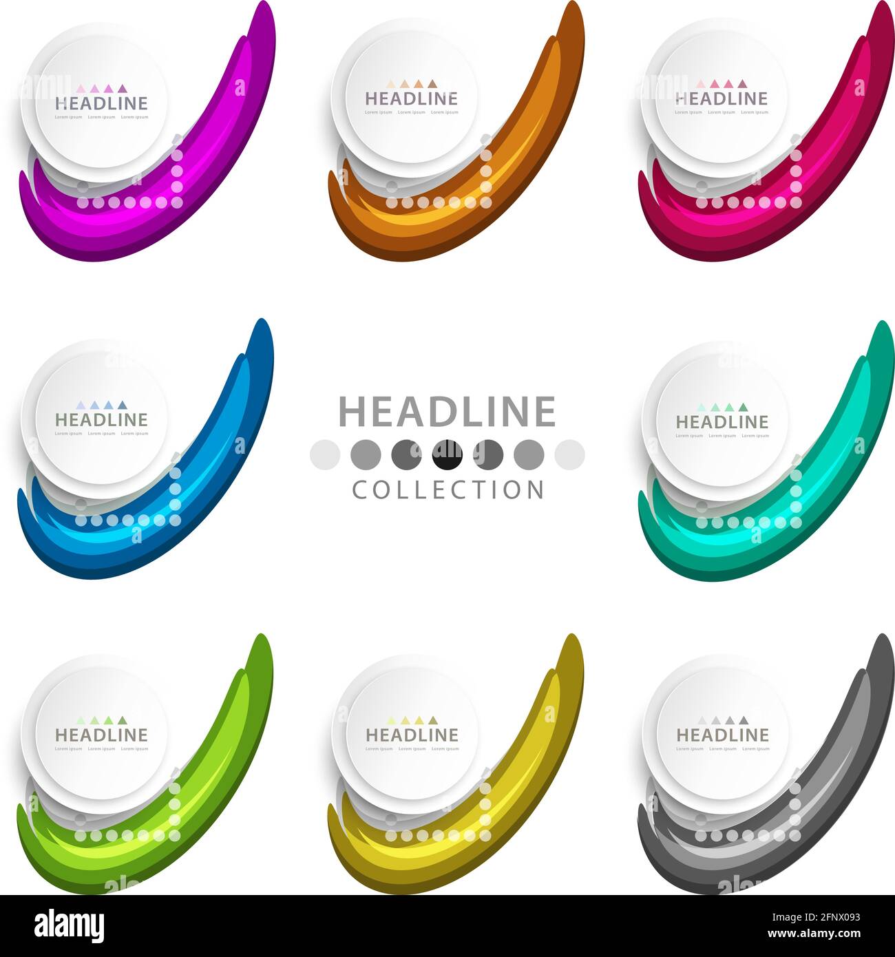 Brochure header colorful layout background template design Stock Vector
