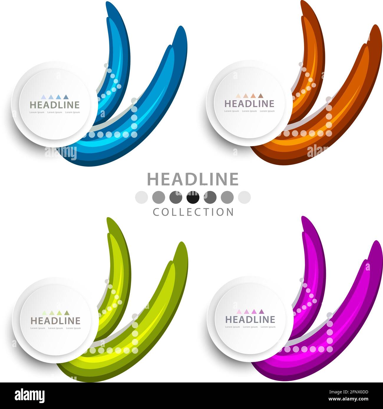 Brochure header colorful layout background template design Stock Vector