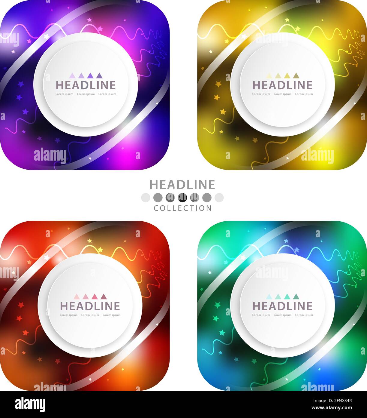 Brochure header colorful layout background template design Stock Vector