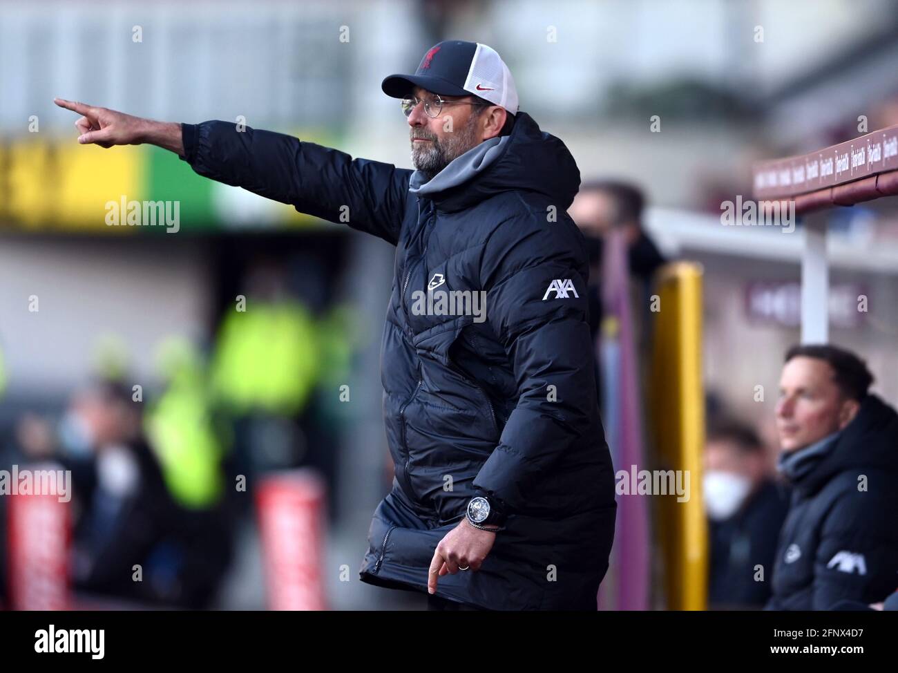 Liverpool manager Jurgen Klopp during the Premier League match at Turf Moor, Burnley. Picture date: Wednesday May 19, 2021. Stock Photo