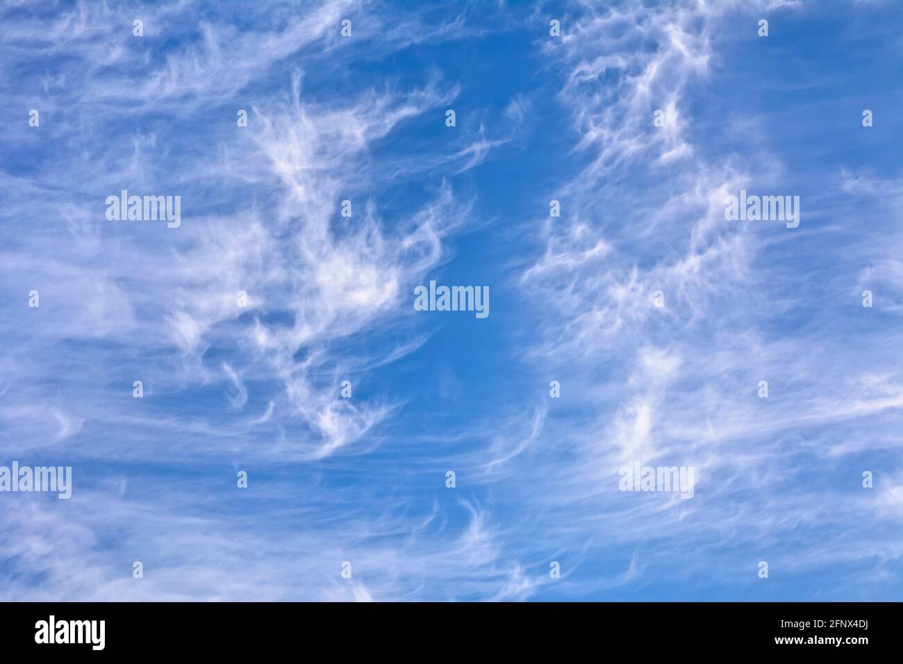 Cirrostratus clouds in the blue sky Stock Photo