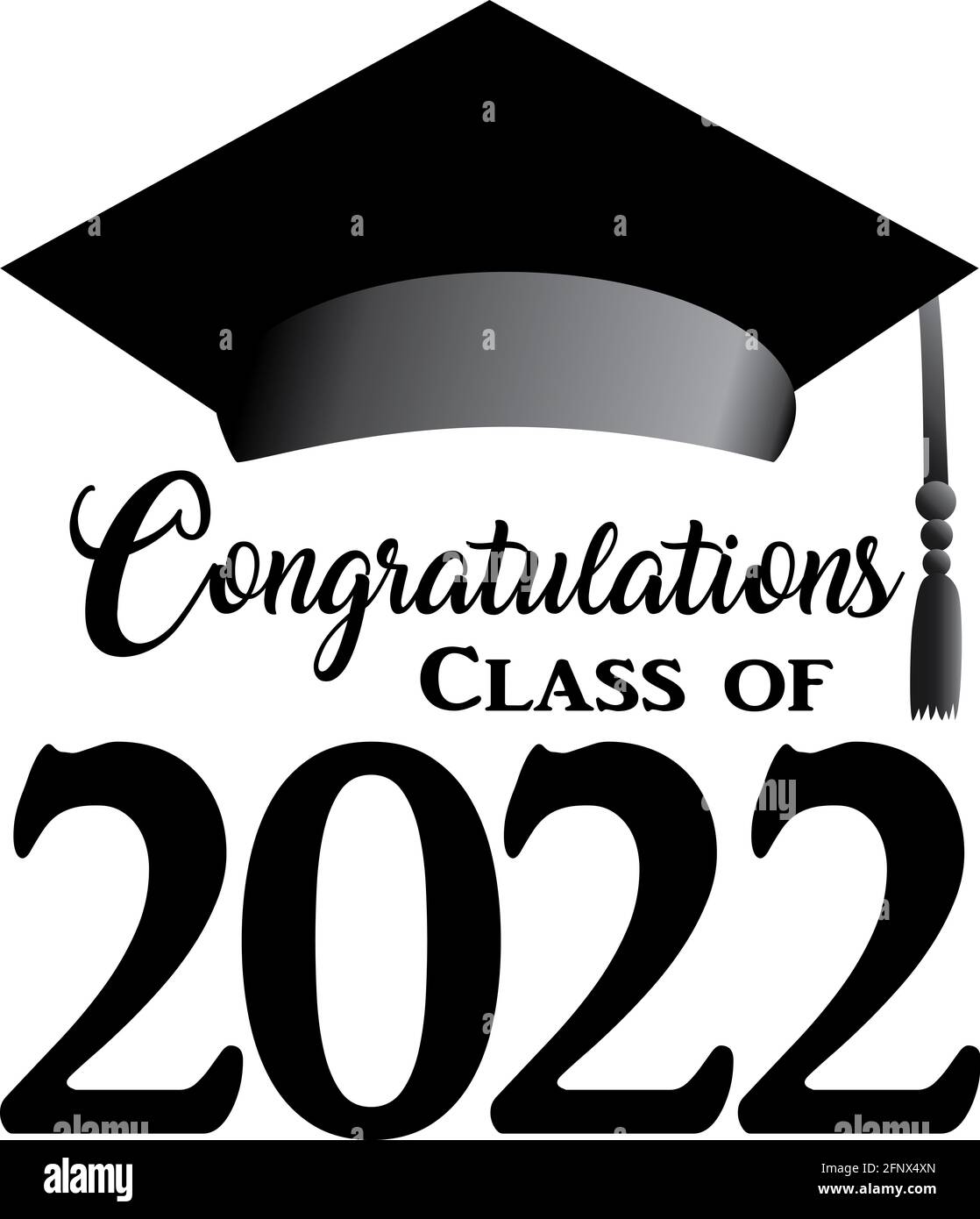 Class of 2022 Script Black and White Stock Photo Alamy