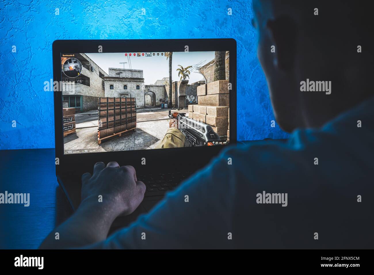 Person playing Counter Strike Global Offensive video game on computer Stock  Photo - Alamy