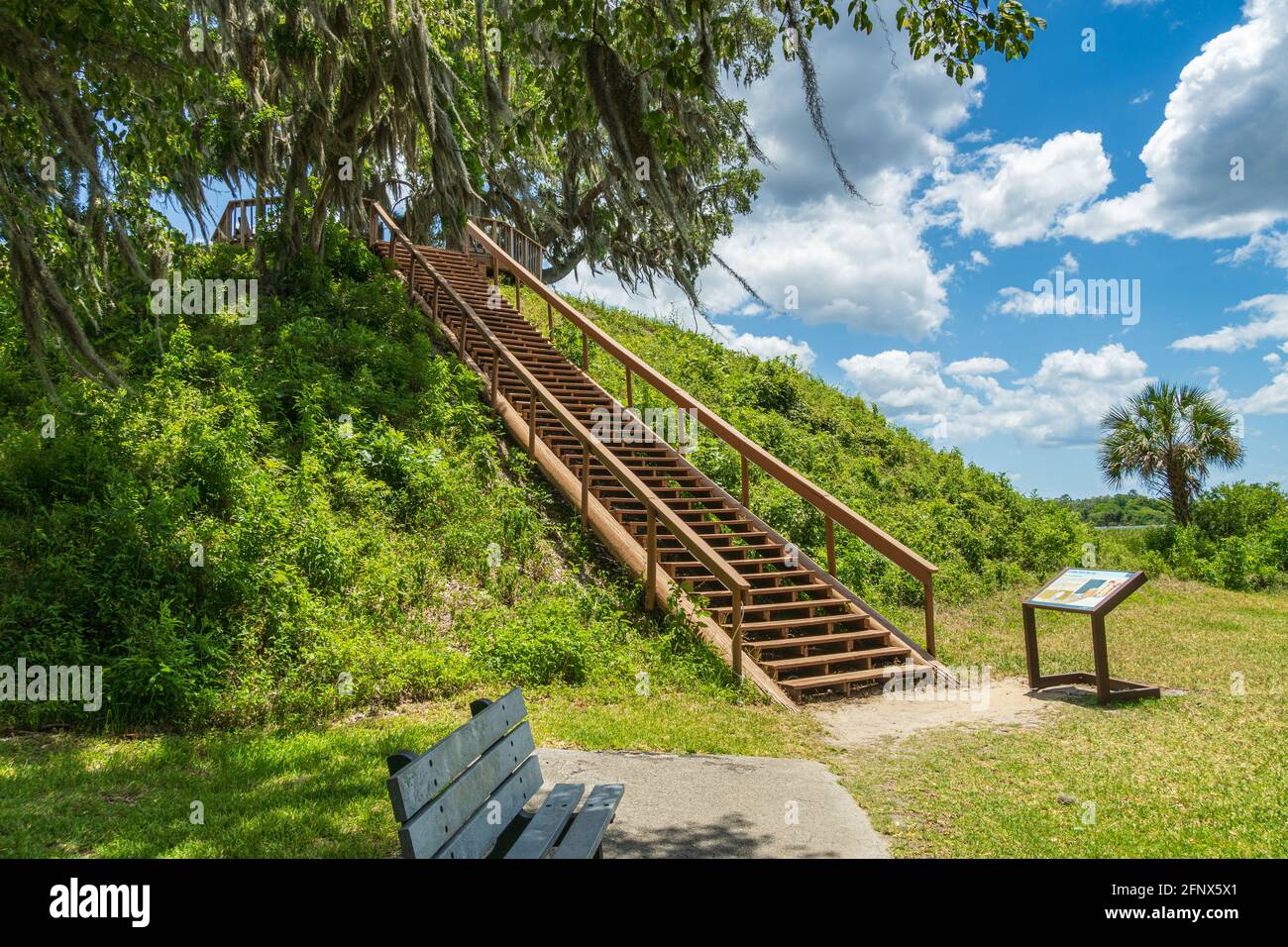 Stairs to Temple Mound A Crystal River Archaeological State Park