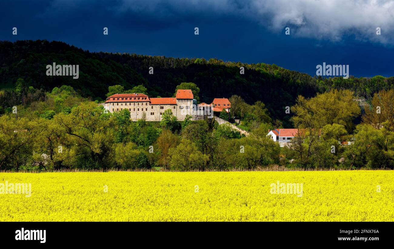 The Creuzburg castle in Thuringia Stock Photo - Alamy