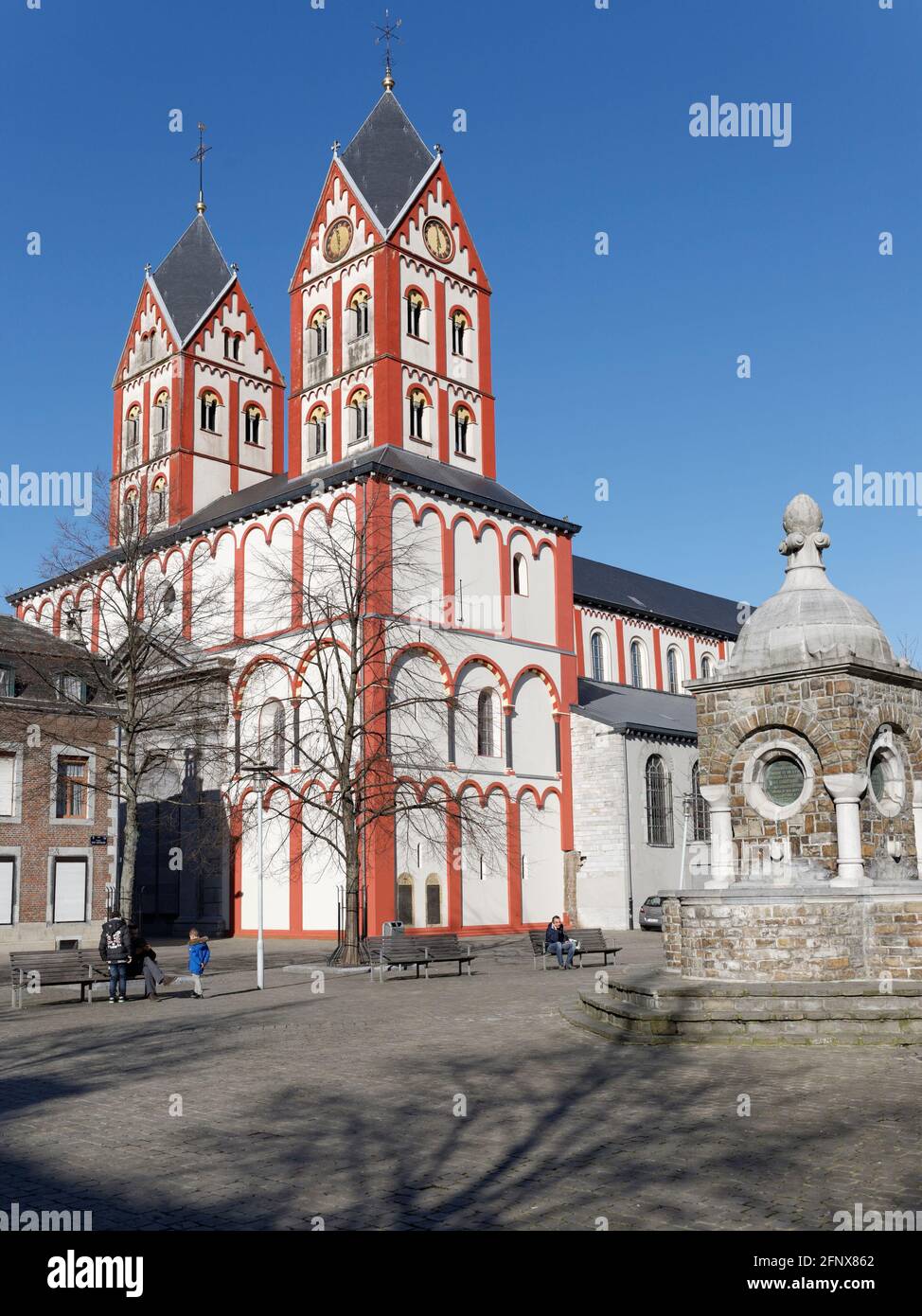 La collégiale Saint-Barthélemy de Liège Stock Photo