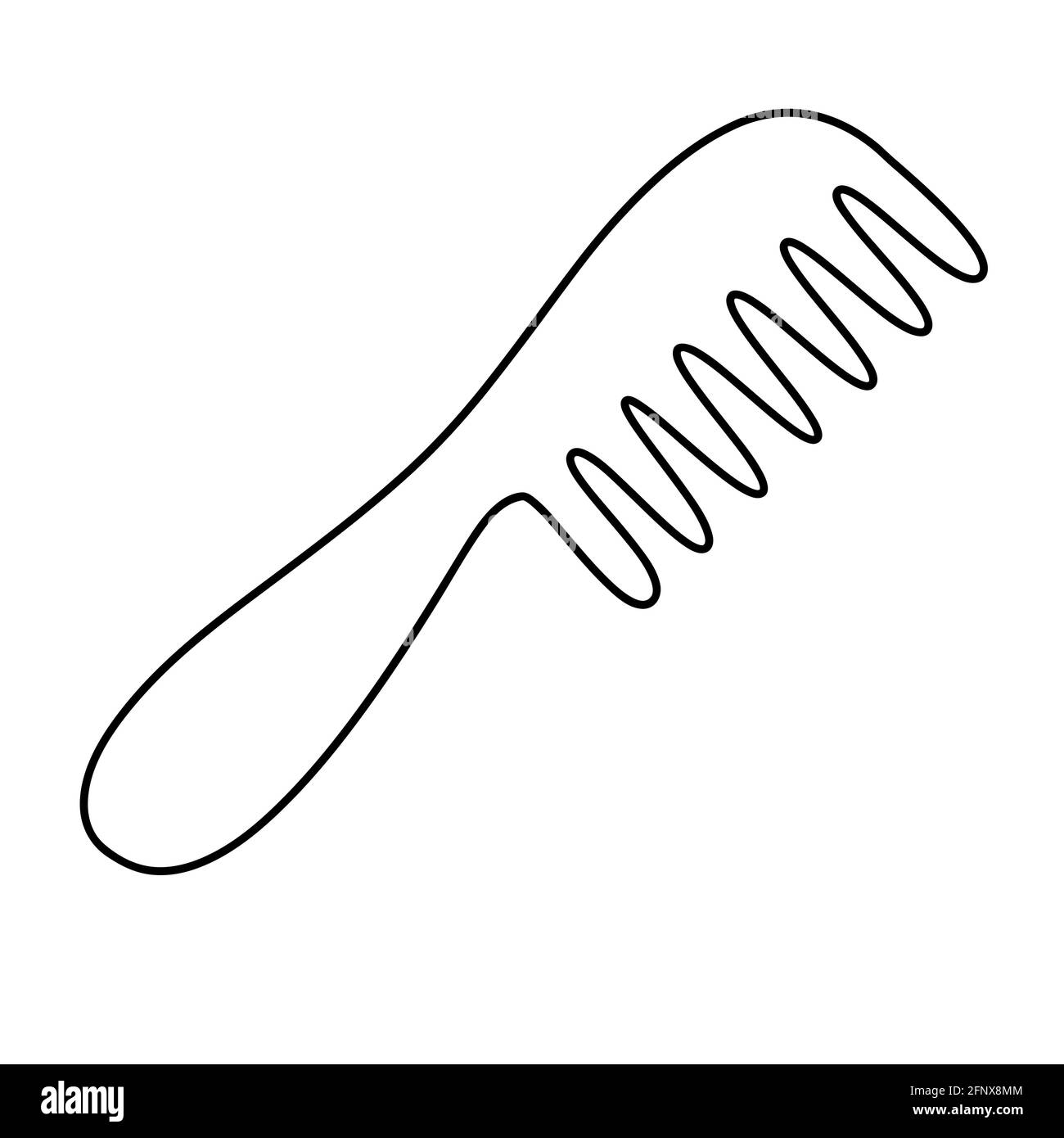 Comb black and white vector illustration for kids coloring page Stock  Vector Image & Art - Alamy