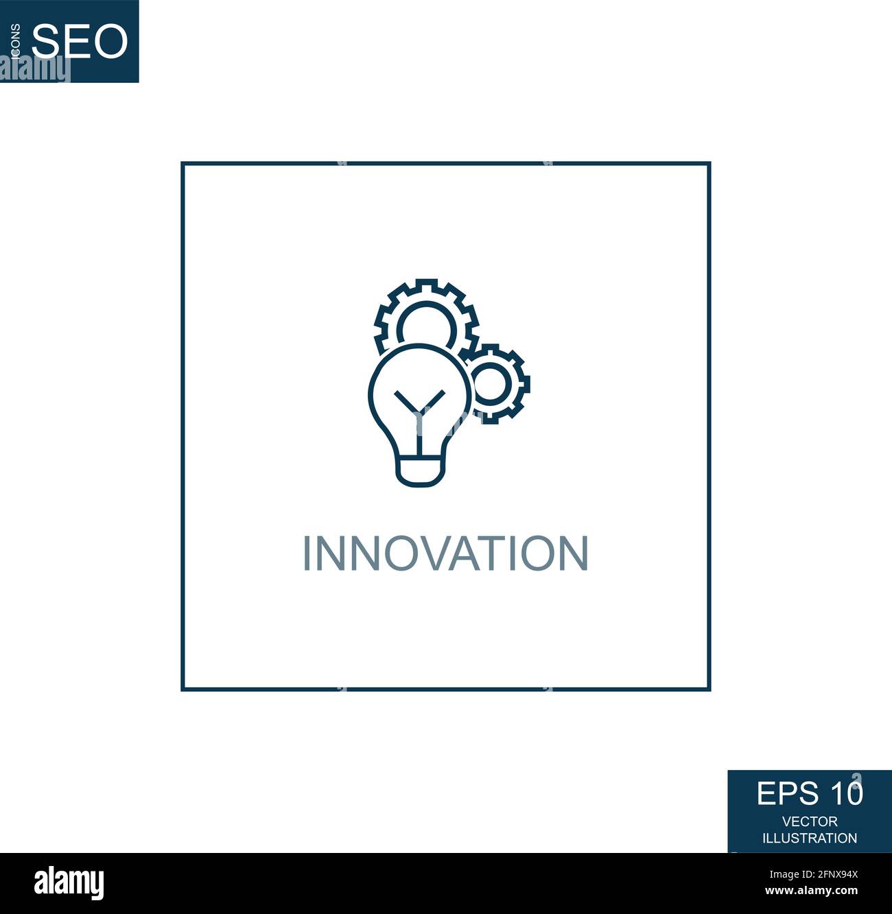 Abstract business icons, CEO large-scale innovation - Vector ...