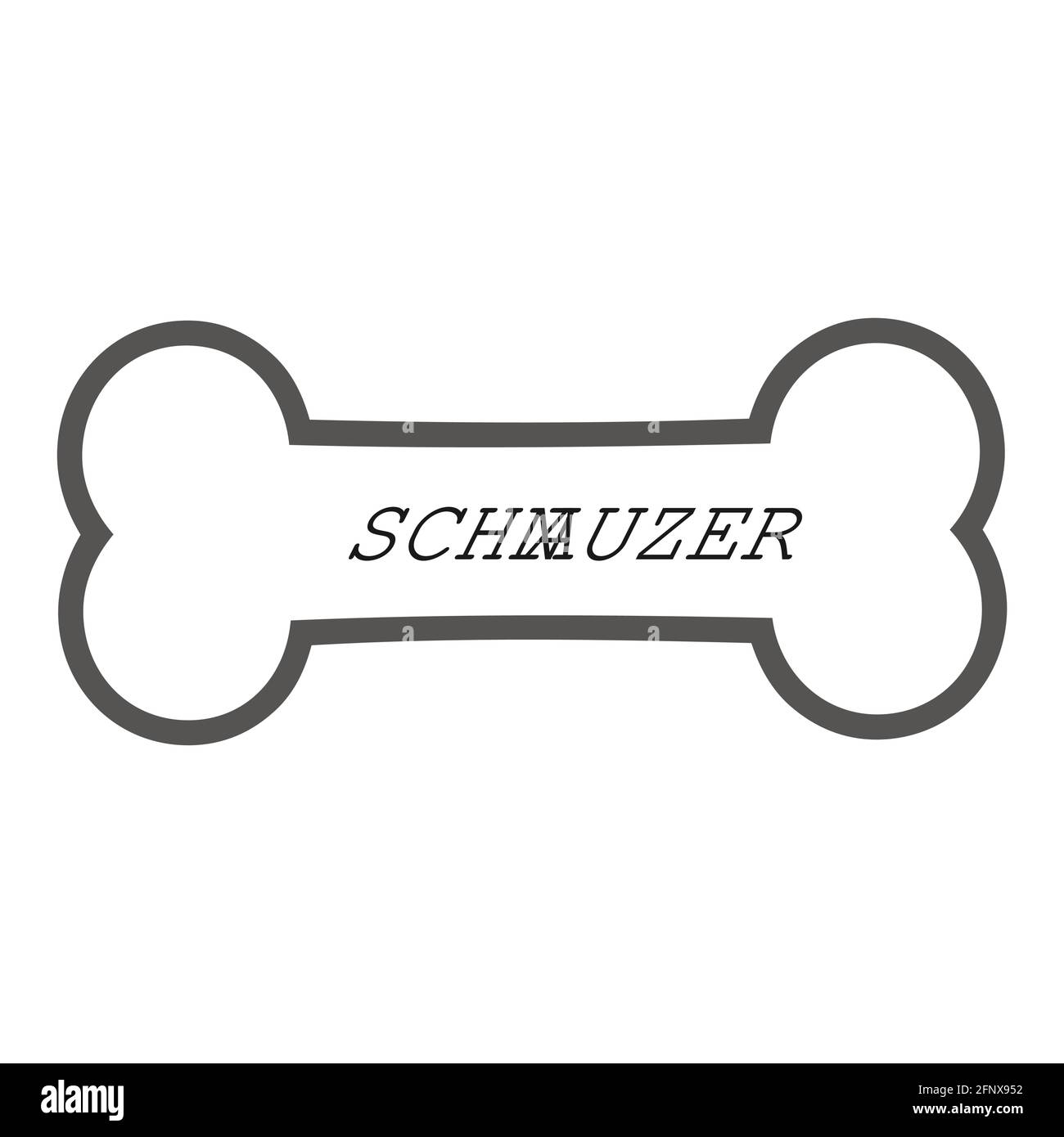 Cute cartoon Schnauzer text on collar dog tag vector clipart. Purebred  doggy identification medal for pet id. Domestic dog for pet pooch Stock  Vector Image & Art - Alamy