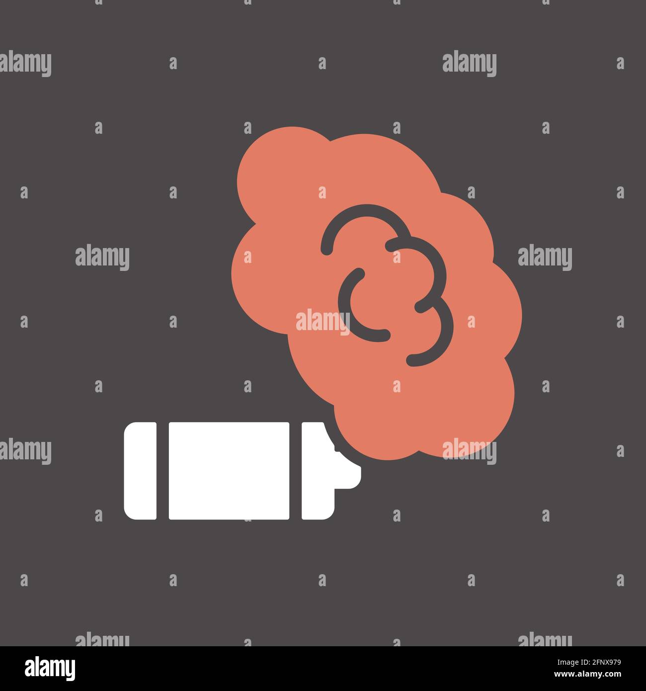 Smoke grenade vector glyph icon. Demonstration, protest, strike ...