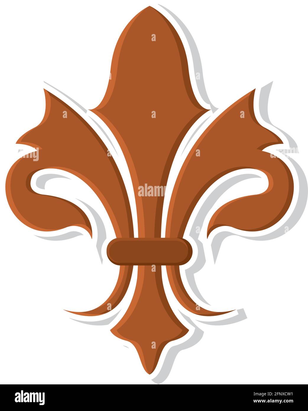 Isolated fleur de lis icon Vintage heraldic emblem Vector Stock Vector