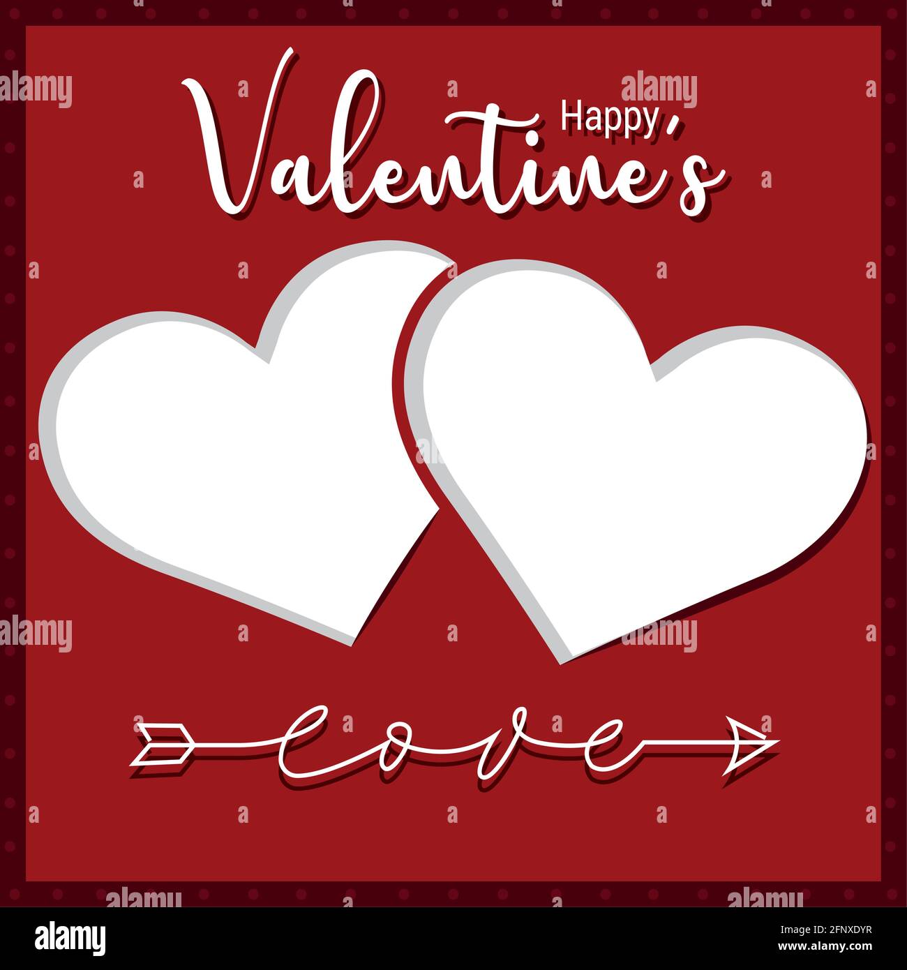 Happy valentines day greeting card Vector illustration Stock Vector ...