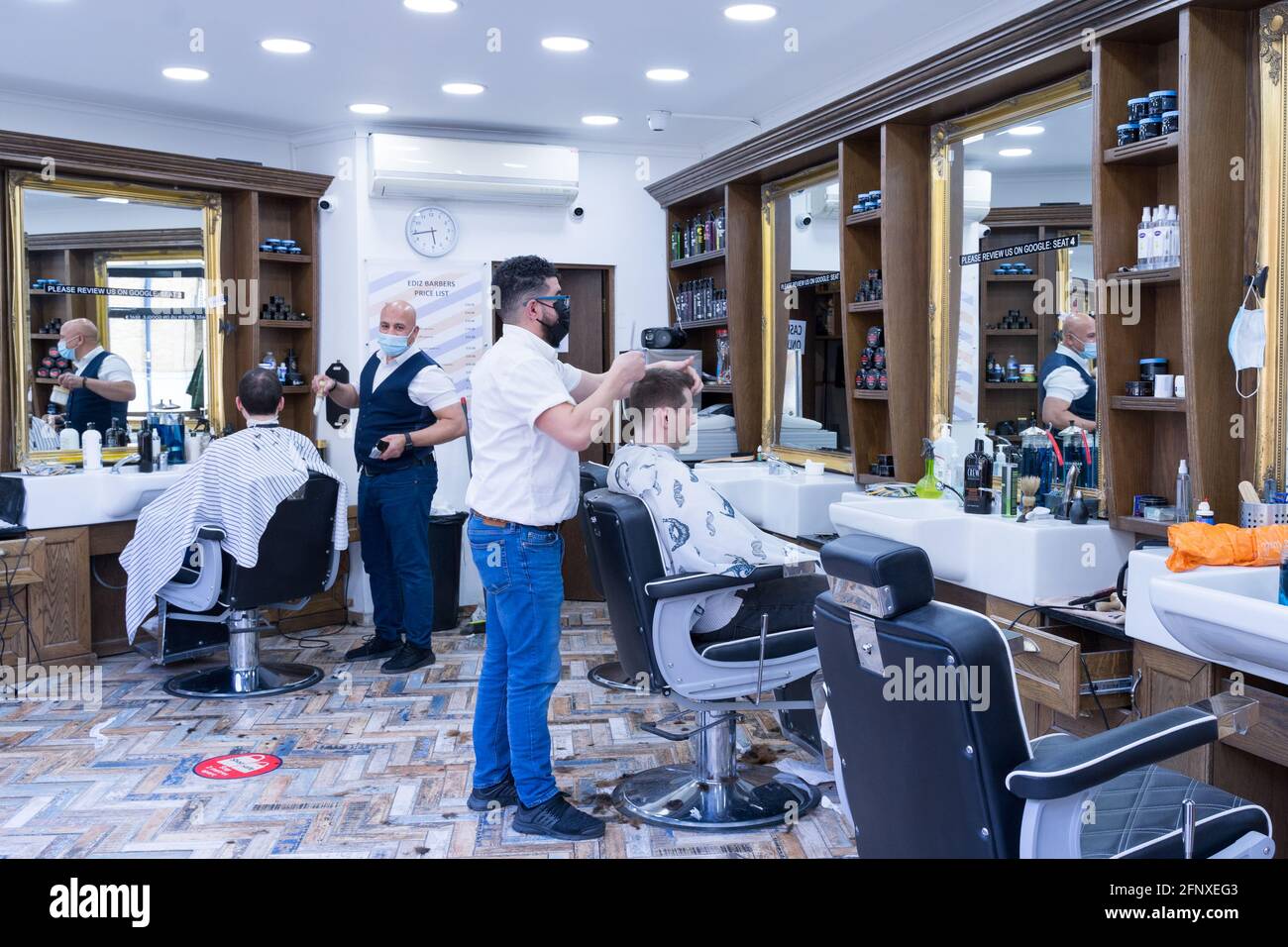 Barber shop reopen to general public for a haircut after covid19