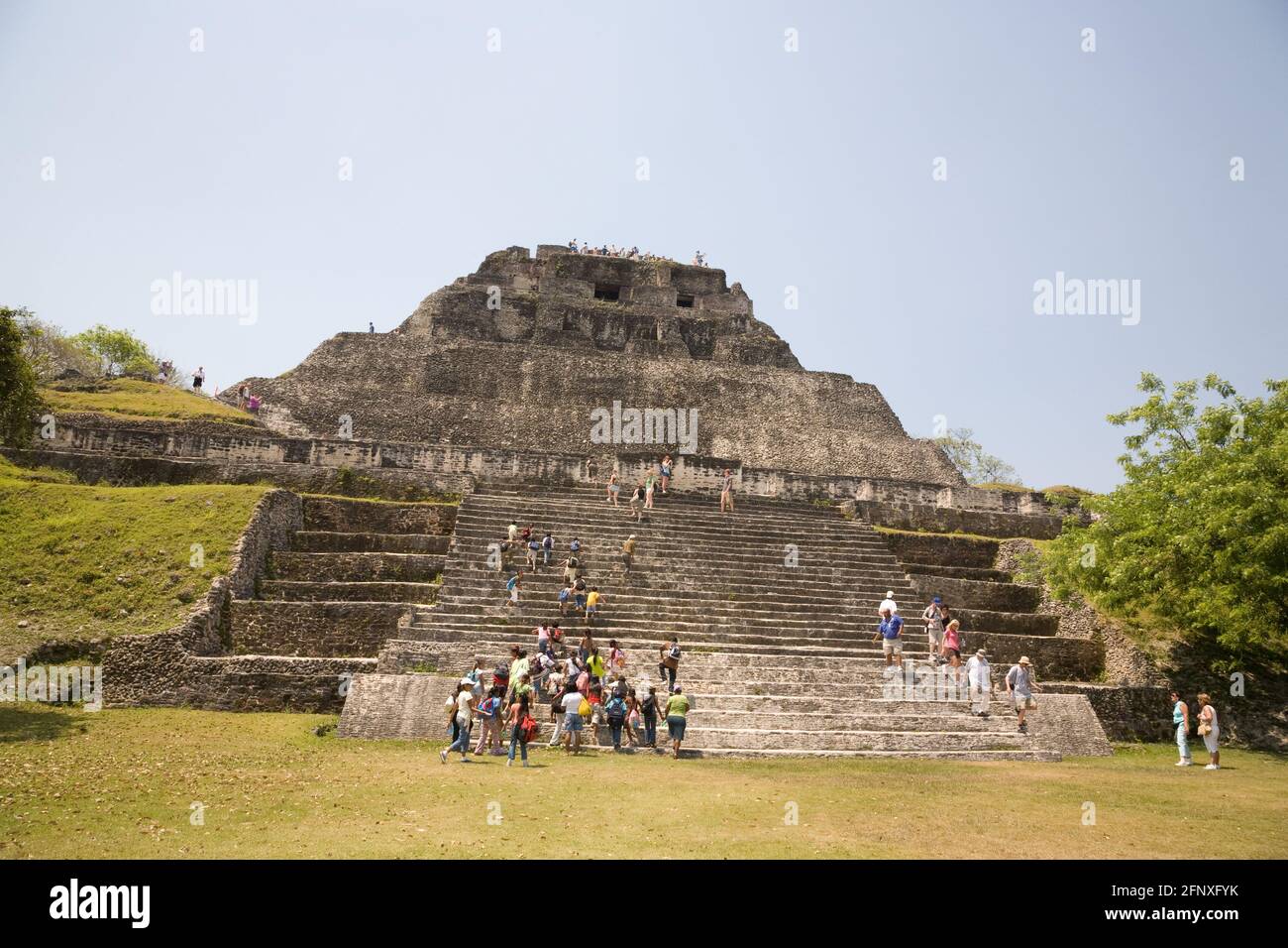 The Mayan ruins of Xunantunich in the Cayo District of Belize. Stock Photo