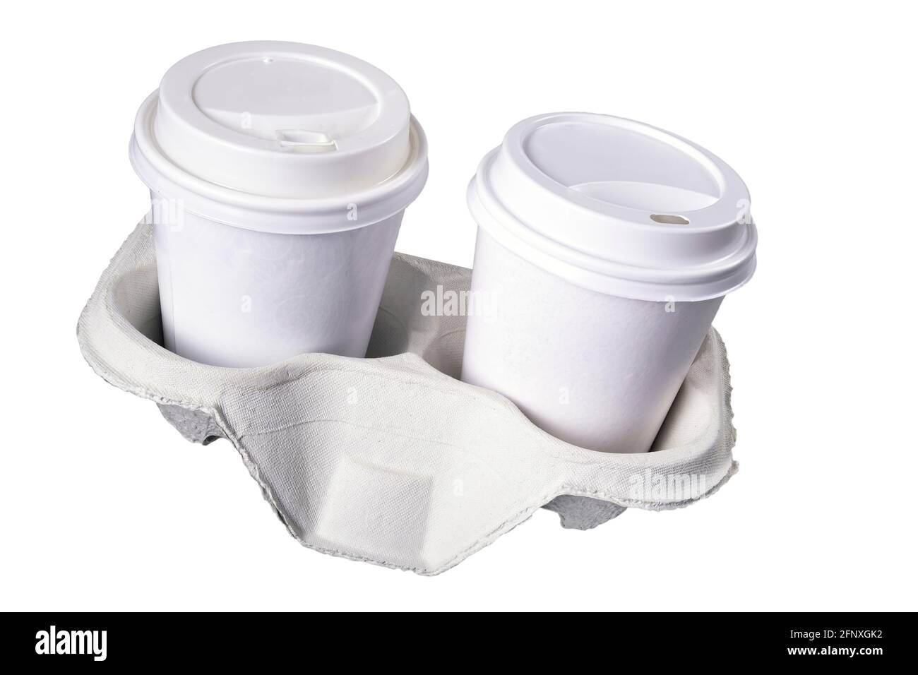 Paper cups for hot takeaway coffee. Containers for hot drinks used in