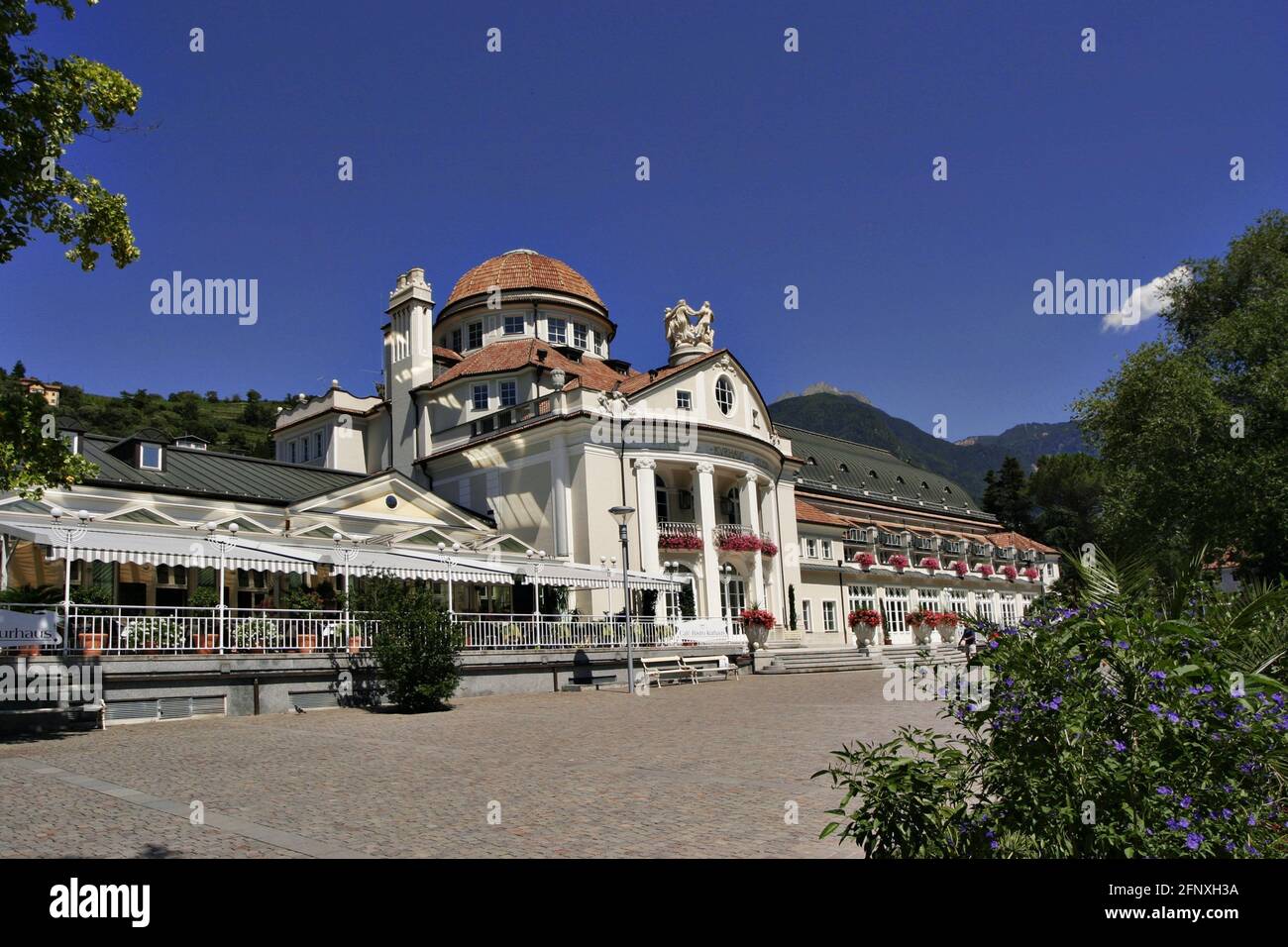 The Kurhaus of Meran, Italy, South Tyrol, Meran Stock Photo