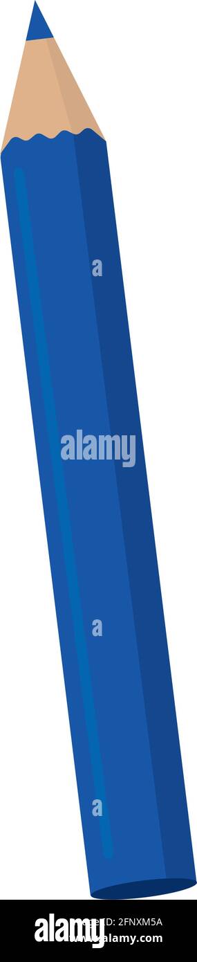 Isolated blue pencil icon School supplies Vector illustrtion Stock Vector