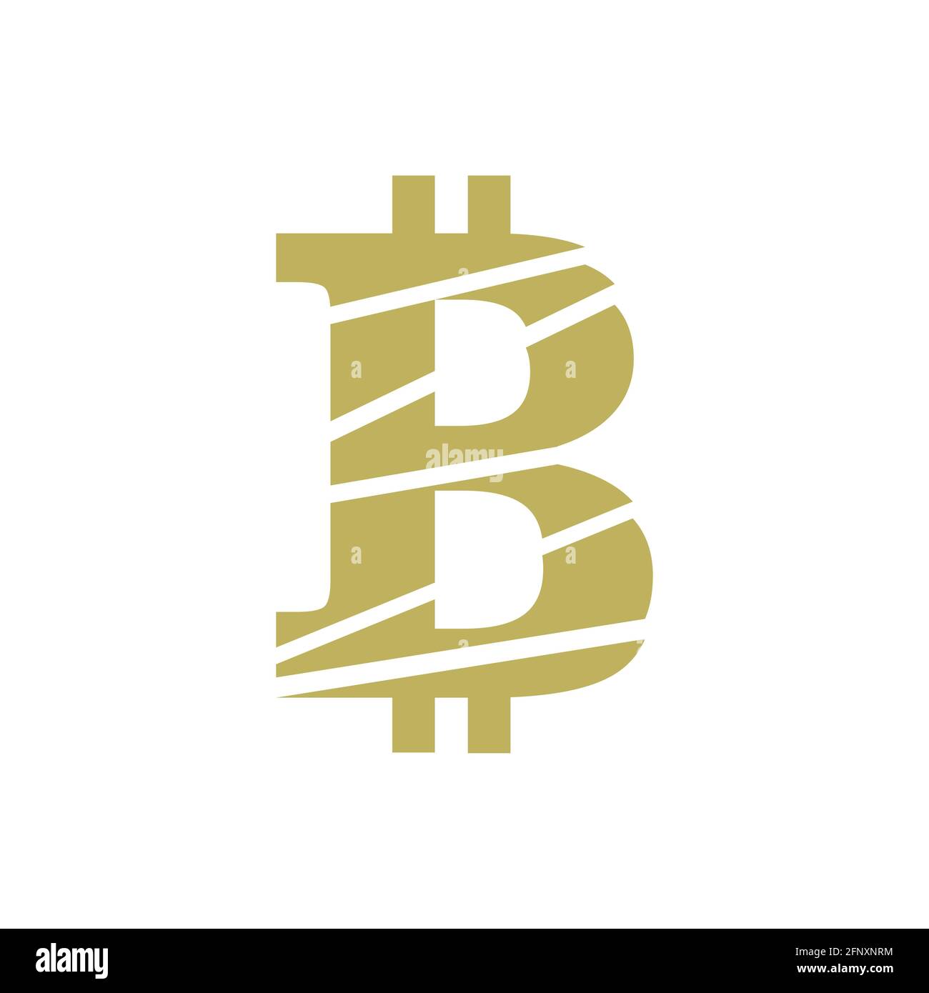 Vector illustration Bitcoin crypto currency logo design Stock Vector
