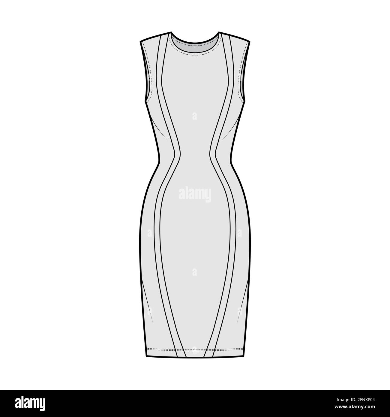 hourglass dress silhouette Black Rib Midi Boning to top Satin mini corset dress Designed