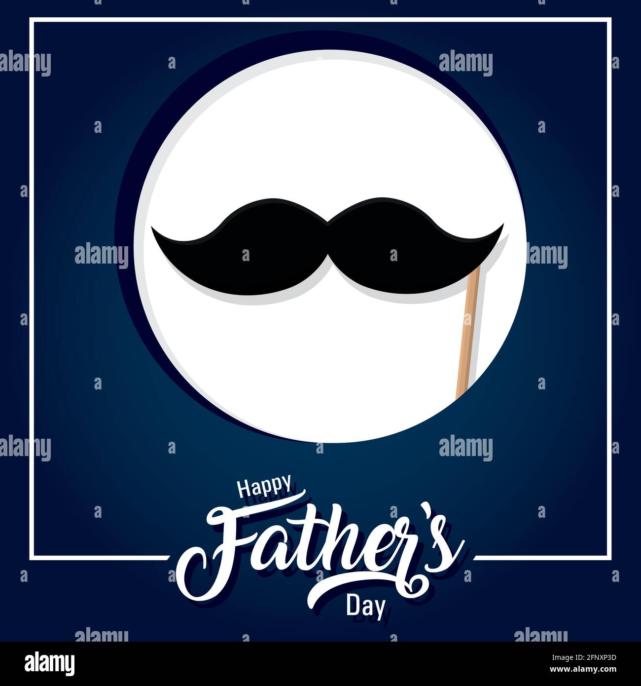 Happy father day card with a mustache Vector illustration Stock Vector ...