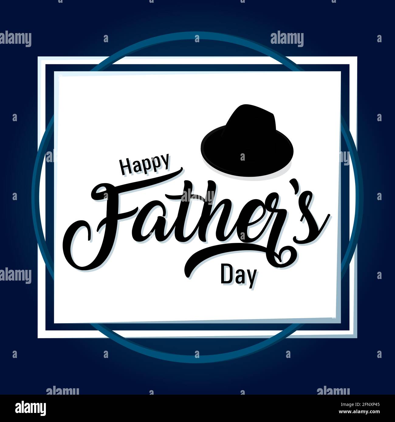 Happy father day card with a hat Vector illustration Stock Vector Image ...