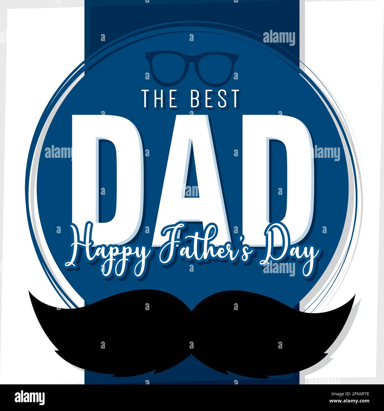 Happy father day card with a mustache Vector illustration Stock Vector ...