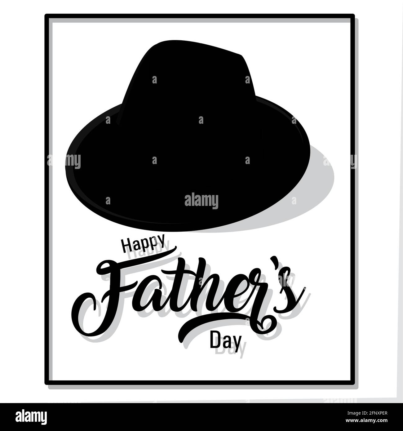 Happy father day card with a hat Vector illustration Stock Vector Image ...