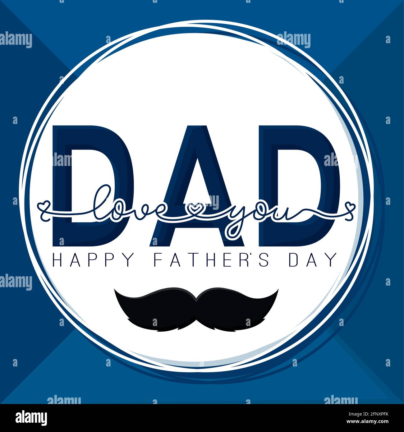 Happy father day card with a mustache Vector illustration Stock Vector ...