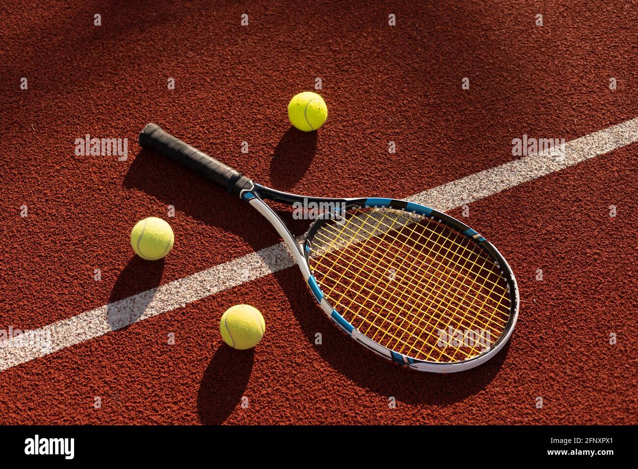 ball and string for tennis racket Stock Photo - Alamy