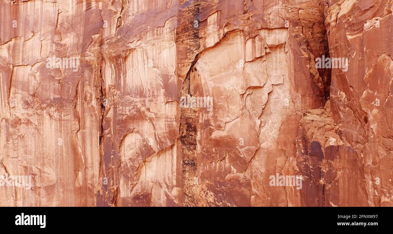 Rock cliff face detail, Moab, Utah, USA Stock Photo