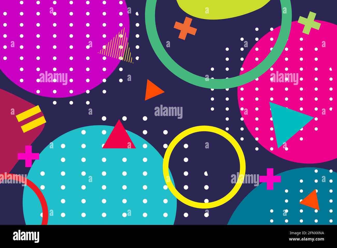 trendy memphis style background vector illustration Stock Vector