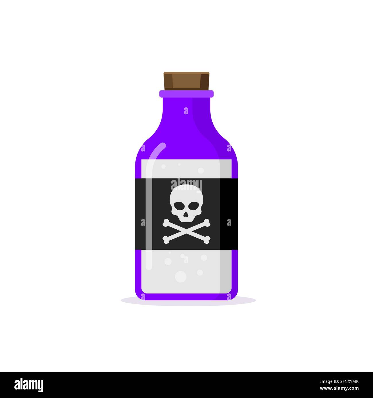 Premium Vector  Vial of poison venom sticker bottle of dangerous
