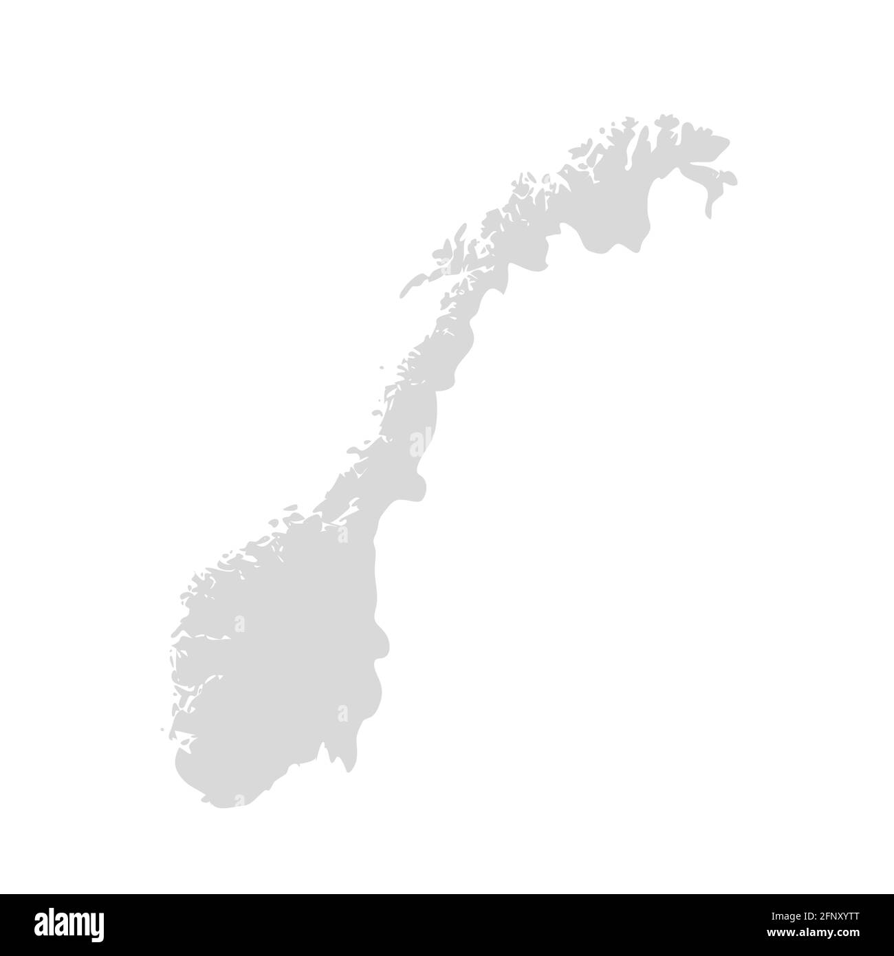 Norway vector map contour country, norwegian map illustration icon Stock Vector