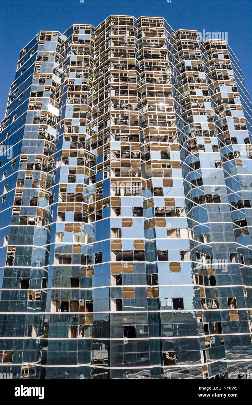 Florida Miami Brickell Avenue high rise office building tower windows