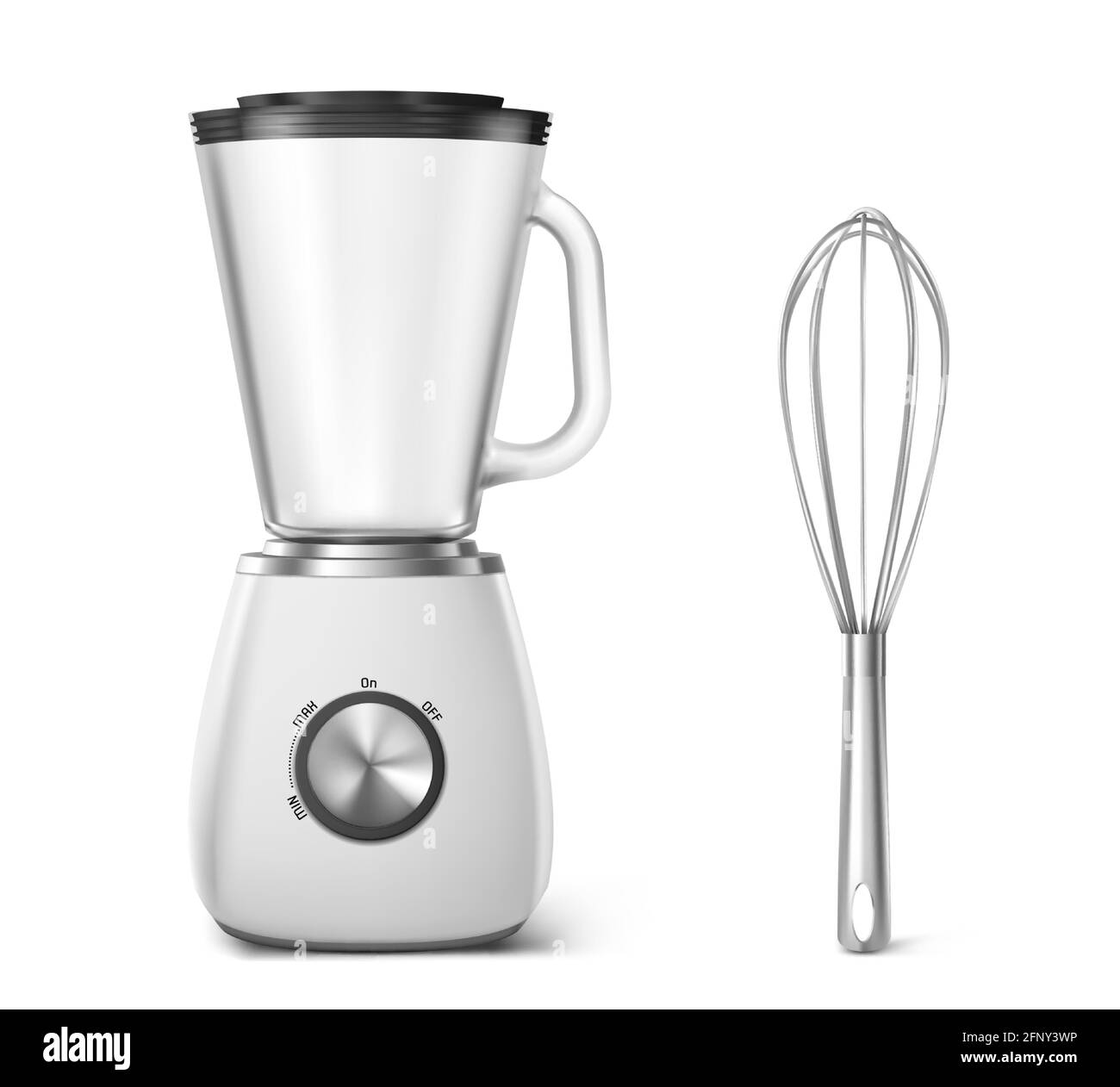 Kitchen appliances electric blender and whisk. Household equipment