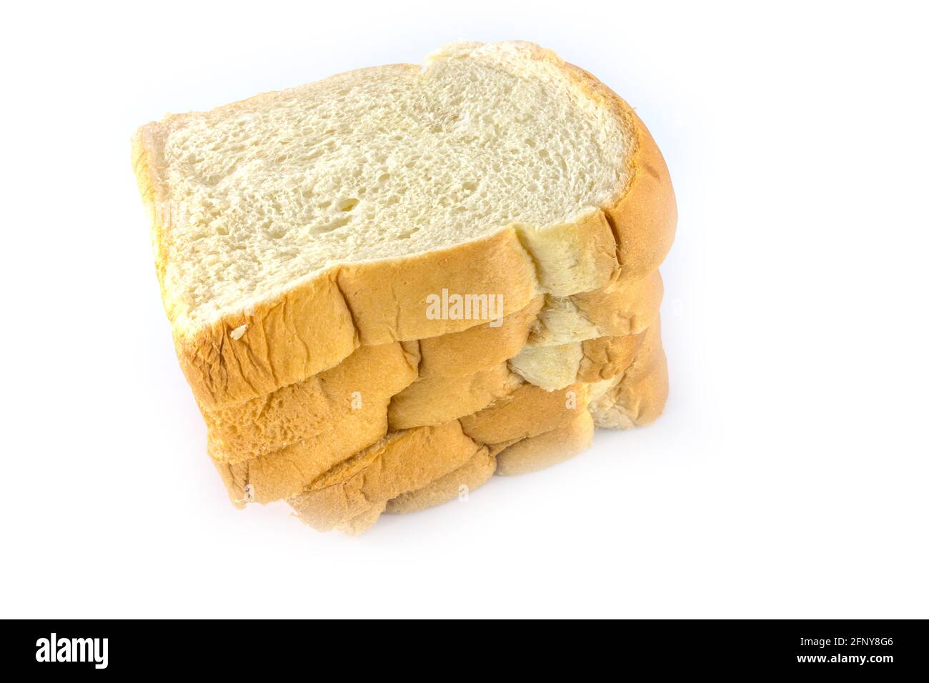 Slice of white bread isolated on white background Stock Photo - Alamy