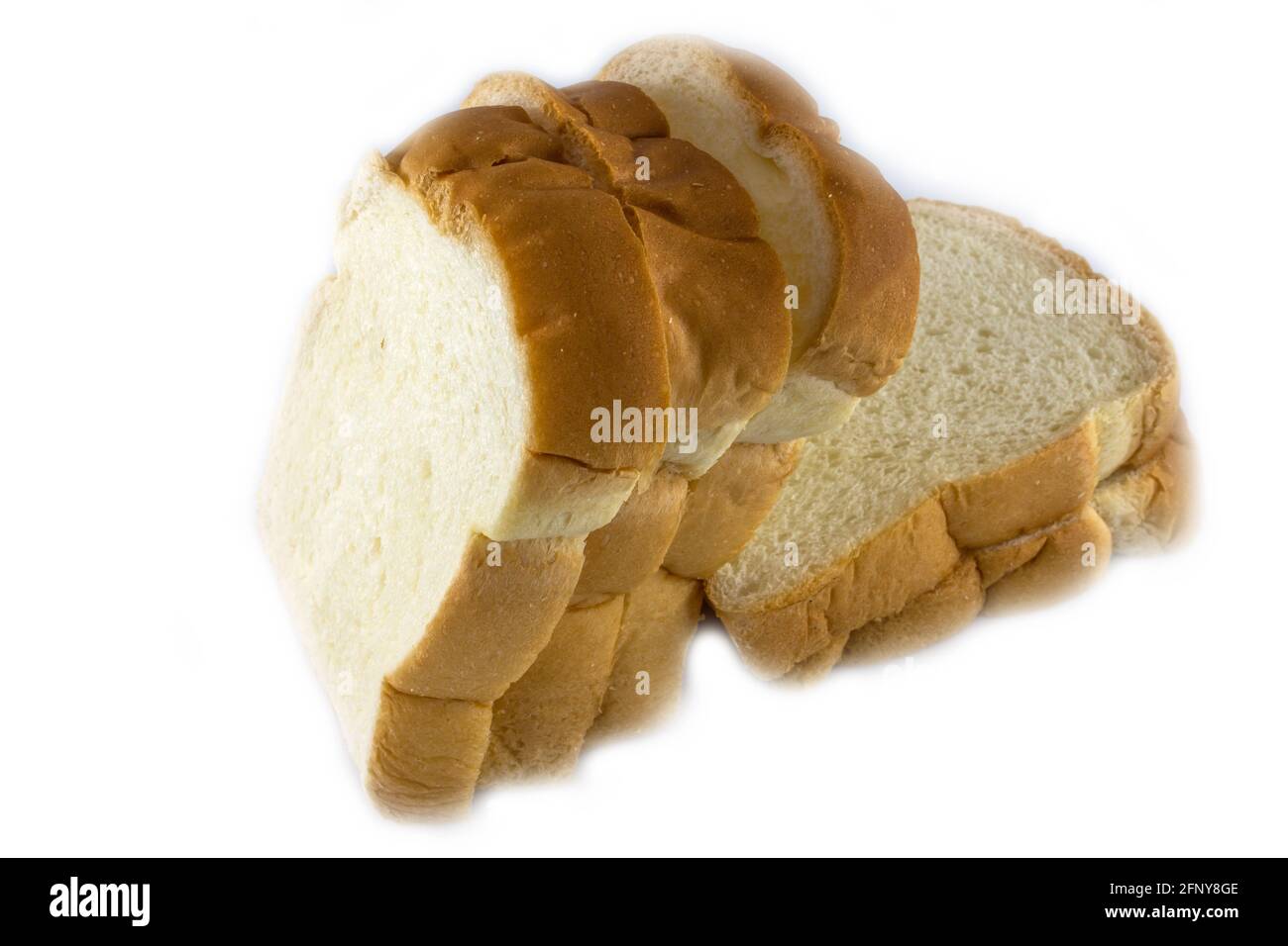 Slice of white bread isolated on white background Stock Photo - Alamy