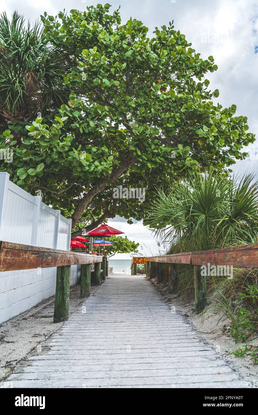 Public access Path to Pass A Grille beach in Florida Stock Photo Alamy