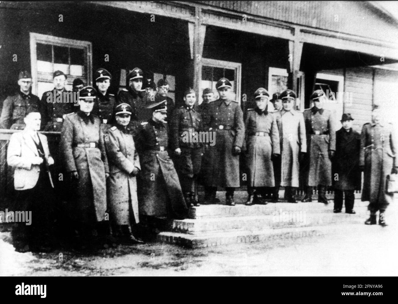 Nazism / National Socialism, crimes, concentration camps, Auschwitz, Poland, officers of SS guards, circa 1943, EDITORIAL-USE-ONLY Stock Photo