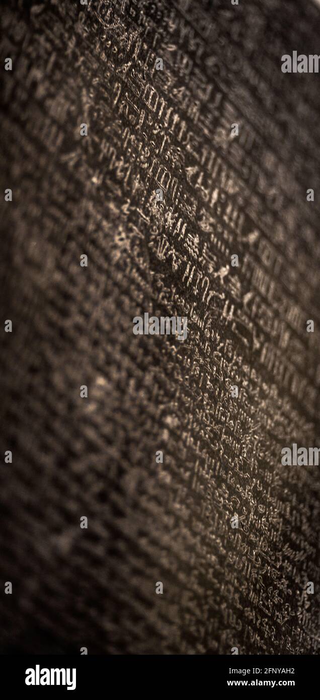Close up of the Rosetta Stone Stock Photo