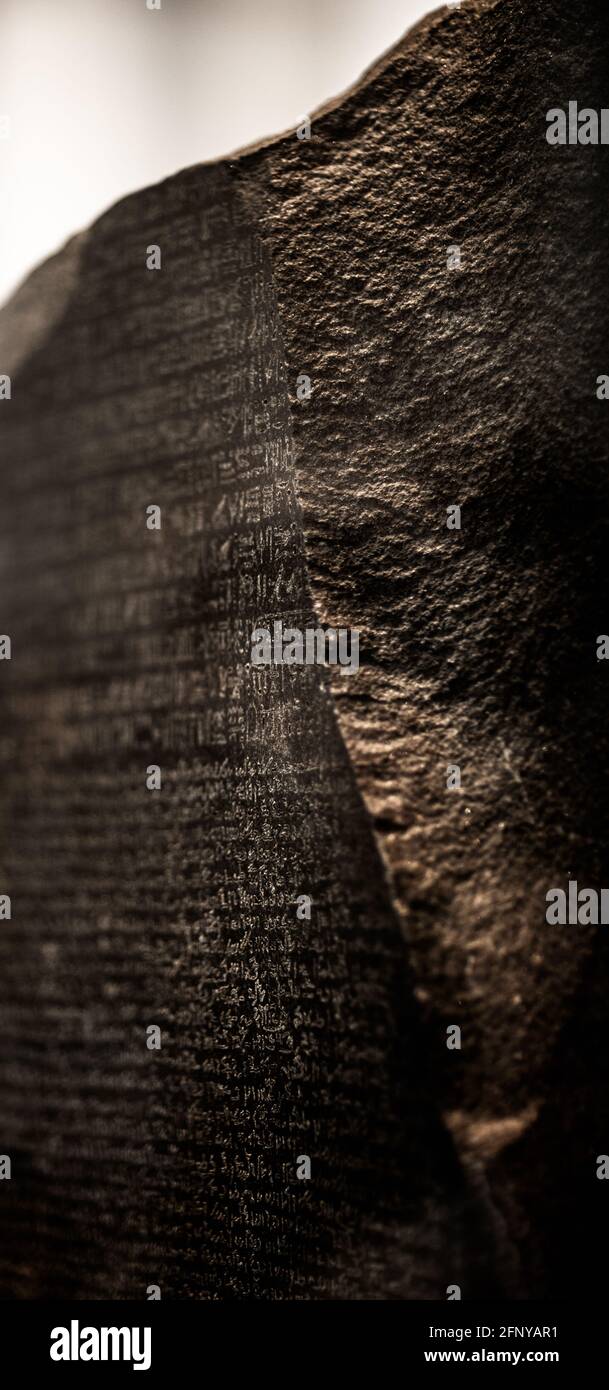 Close up of the Rosetta Stone Stock Photo