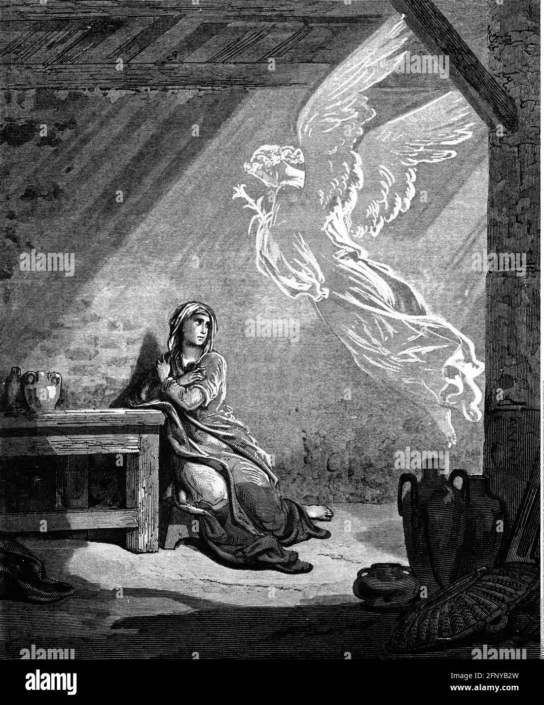 religion, Christianity, Annunciation of the Blessed Virgin Mary, 'The Annunciation', ADDITIONAL-RIGHTS-CLEARANCE-INFO-NOT-AVAILABLE Stock Photo
