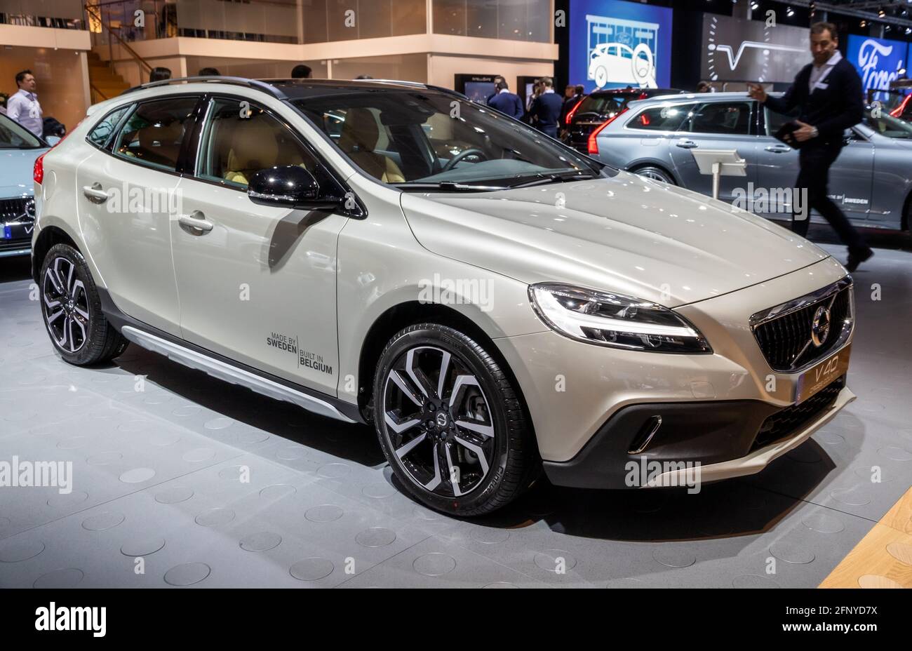 Volvo V40 Cross Country car showcased at the Brussels Expo Autosalon motor show. Belgium - January 19, 2017 Stock Photo