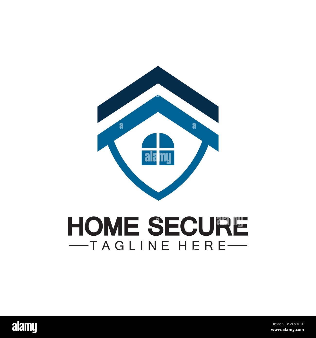 Home secure logo, smart house logo design,Home protection logo design template. Vector shield and house logotype illustration. Stock Vector